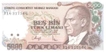Paper money of Turkey of 5000 Larasi.