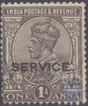 British India,1922, King George V on one Anna Service Stamp, Colour Changed, MNH.