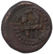 Copper Kasu of Mangamma of  of Madurai Nayaks of Srivira Script.