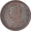 Copper One Twelfth Anna Coin of Victoria Empress of Calcutta Mint of 1897.