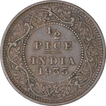 Bronze Half Pice of King George V of Calcutta Mint of 1935.