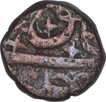 Copper Two Third Falus Coin of Murtada Nizam Shah II of Ahmadnagar Sultanate.