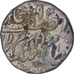 Silver One Rupee Coin of Mir Mahbub Ali Khan of Farkhanda Bunyad Haidarabad Mint of Hyderabad State.