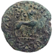 Copper Tetradrachma coin of Azes II of   Indo Scythians.