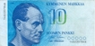 Ten Markkaa Bank Note of Finland.