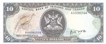 Ten Dollars Bank Note of Trinidad and Tobago.