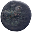 Copper Tetradrachma coin of Azes II of  Indo Scythians.