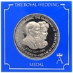Silver Medal of Wedding of Prince Andrew and Miss Sarah Fergusson of United Kingdom 1986.