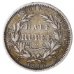 Silver Half Rupee Coin of Victoria Queen of Madras Mint of 1840.