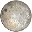 Silver One Rupee Coin of Victoria Empress of Bombay Mint of 1890.