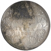 Silver One Rupee Coin of Victoria Empress of Calcutta Mint of 1900.