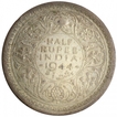 Silver Half Rupee Coin of King George VI of Bombay Mint of 1944.