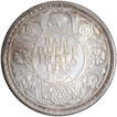 Silver Half Rupee Coin of King George V of Calcutta Mint of 1936.