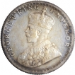 Silver Half Rupee Coin of King George V of Calcutta Mint of 1934.
