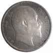 Silver One Rupee Coin of King Edward VII of Calcutta Mint of 1903.