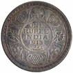 Silver One Rupee Coin of King George V of  Bombay Mint of 1913.