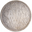 Silver Two Annas Coin of Victoria Queen of Bombay Mint of 1862.