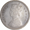 Silver Two Annas Coin of Victoria Queen of Bombay Mint of 1862.