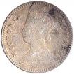Silver Two Annas Coin of Victoria Empress of Calcutta Mint of 1882.