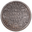 Silver Two Annas Coin of Victoria Empress of Calcutta Mint of 1889.