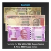 Currency Note Sleeves of Old 500 Rs, 1000 Rs and 2000 Rs Notes PVC Free 