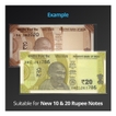 Currency Note Sleeves of 10 & 20 Rupee PVC Free Plastic Holders
