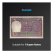 Currency Note Sleeves of 1 Rupee PVC Free Plastic Holders 